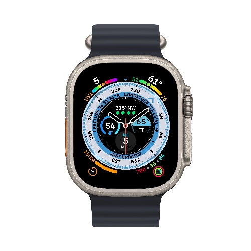 Смарт-часы Apple Watch Ultra 49mm корпус из титана, ремешок Ocean Band,   Midnight black