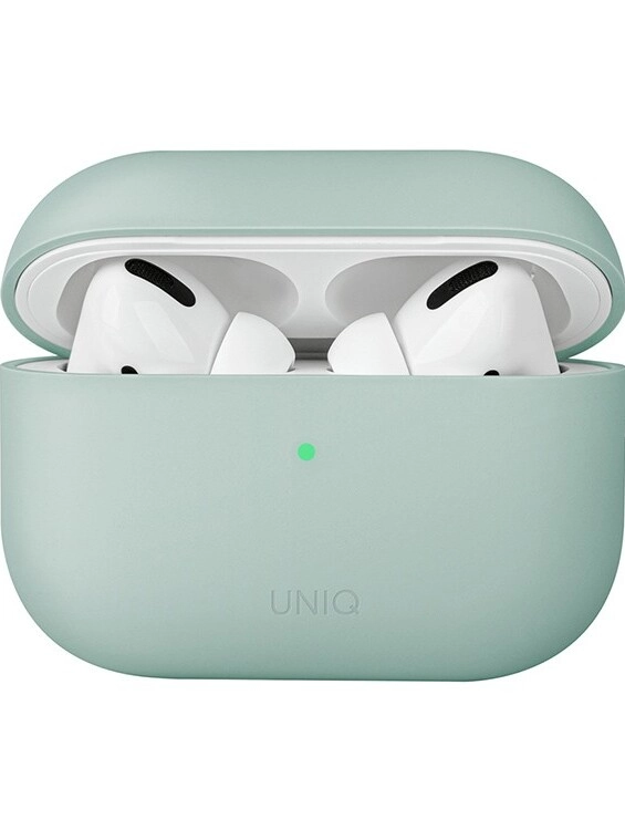 Защитный чехол Uniq Lino Liquid Silicone для AirPods Pro мятный