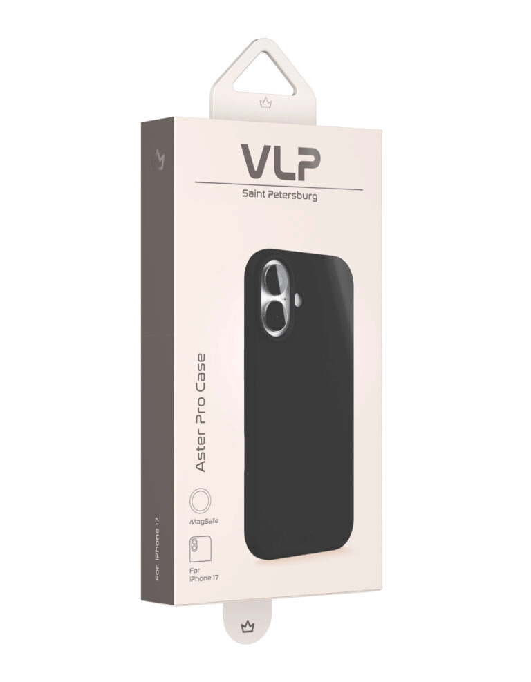 Силиконовый чехол MagSafe VLP Aster Pro Case для iPhone 17 (Чёрный | Black)
