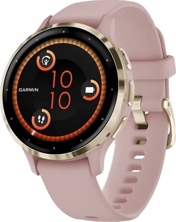 Смарт-часы Garmin Venu 3S - 41 mm, Розовый, золотистый безель, розовый ремешок