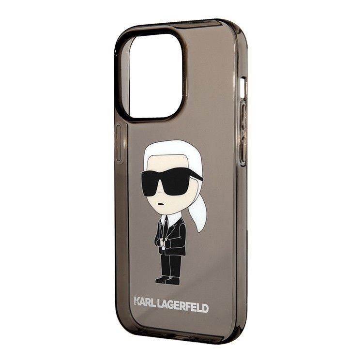 Karl Lagerfeld для iPhone 15 Pro Max чехол PC/Термополиуретан NFT Karl Ikonik Hard Translucent Black