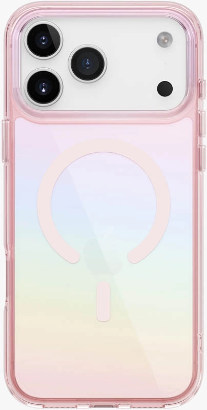 Чехол Uniq для iPhone 17 Pro Max Iridescia (holographic) (Magsafe), Розовый