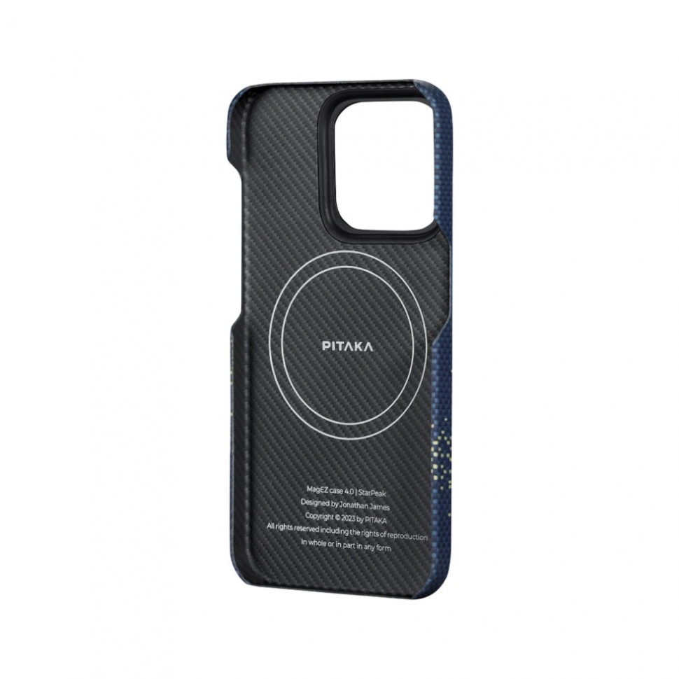 Чехол Pitaka MagEZ 4 StarPeak для iPhone 15 Pro, Кевлар, Milky Way Galaxy