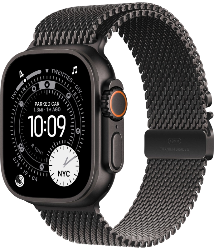 Смарт-часы Apple Watch Ultra 3 - 49 mm Black Titanium Milanese Loop | Black M