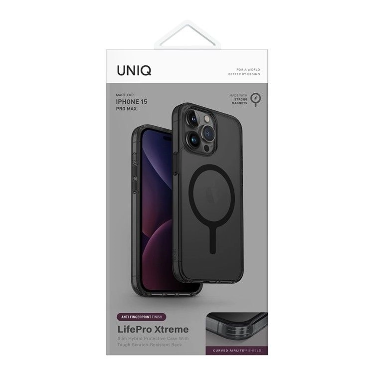 Uniq  iPhone 15 Pro Max чехол Lifepro Xtreme AF Frost Smoke (MagSafe)