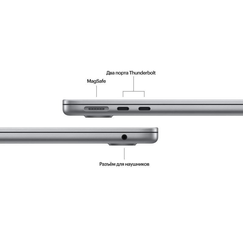 Ноутбук MacBook Air 13" M3 (2024) 8C CPU/10C GPU, 8 ГБ RAM, 512 ГБ SSD, Space Gray