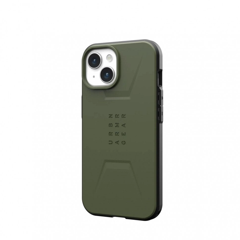Чехол UAG с поддержкой MagSafe Civilian для iPhone 15 Plus, цвет Оливковый