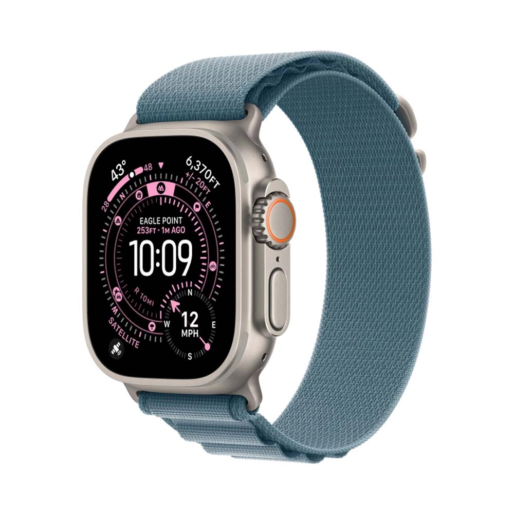 Смарт-часы Apple Watch Ultra 3 - 49 mm Natural Titanium case | ремешок Alpine Loop | Light Blue, M
