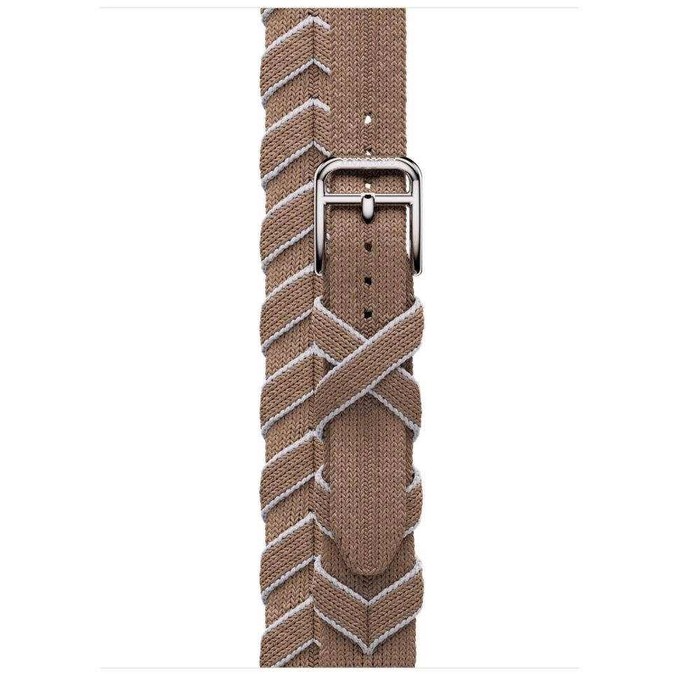 Смарт-часы Apple Watch S10 Hermes - 42 mm браслет Bridon Double Tour Lisere Attelage Бежевый