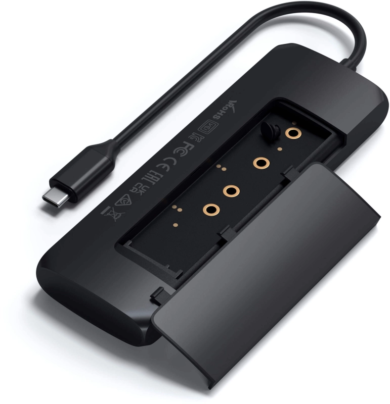 Адаптер Satechi USB-C Hybrid Multiport Adapter (with SSD Enclosure) Черный