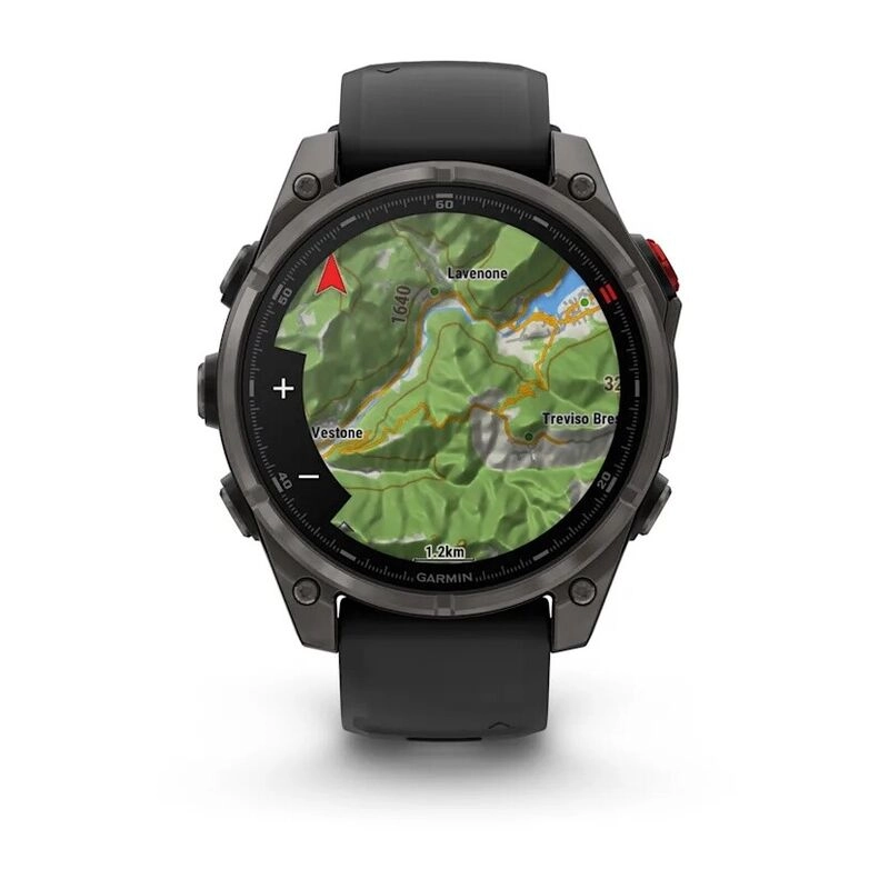 Смарт-часы Garmin Fenix 8 Pro Amoled Sapphire - 51 mm, Угольно-серый с DLC-покрытием | пепельно-серый силиконовый ремешок