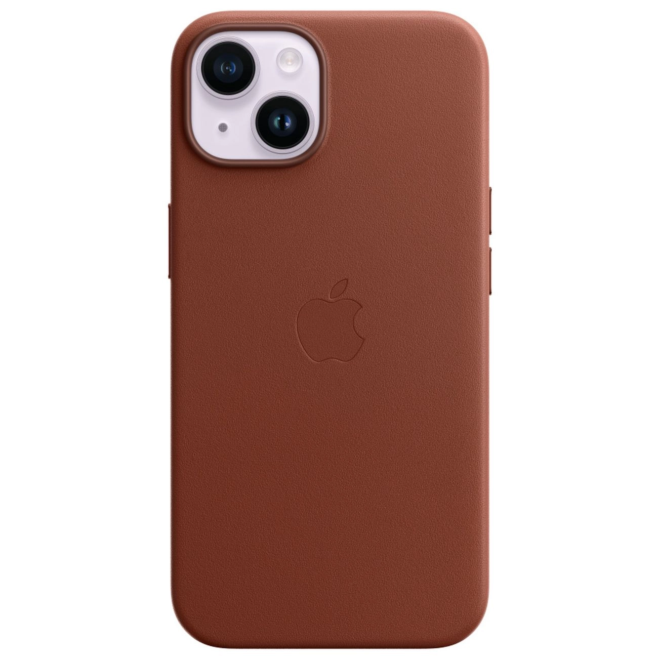 Чехол iPhone 14 Leather MagSafe коричневый - MPP73