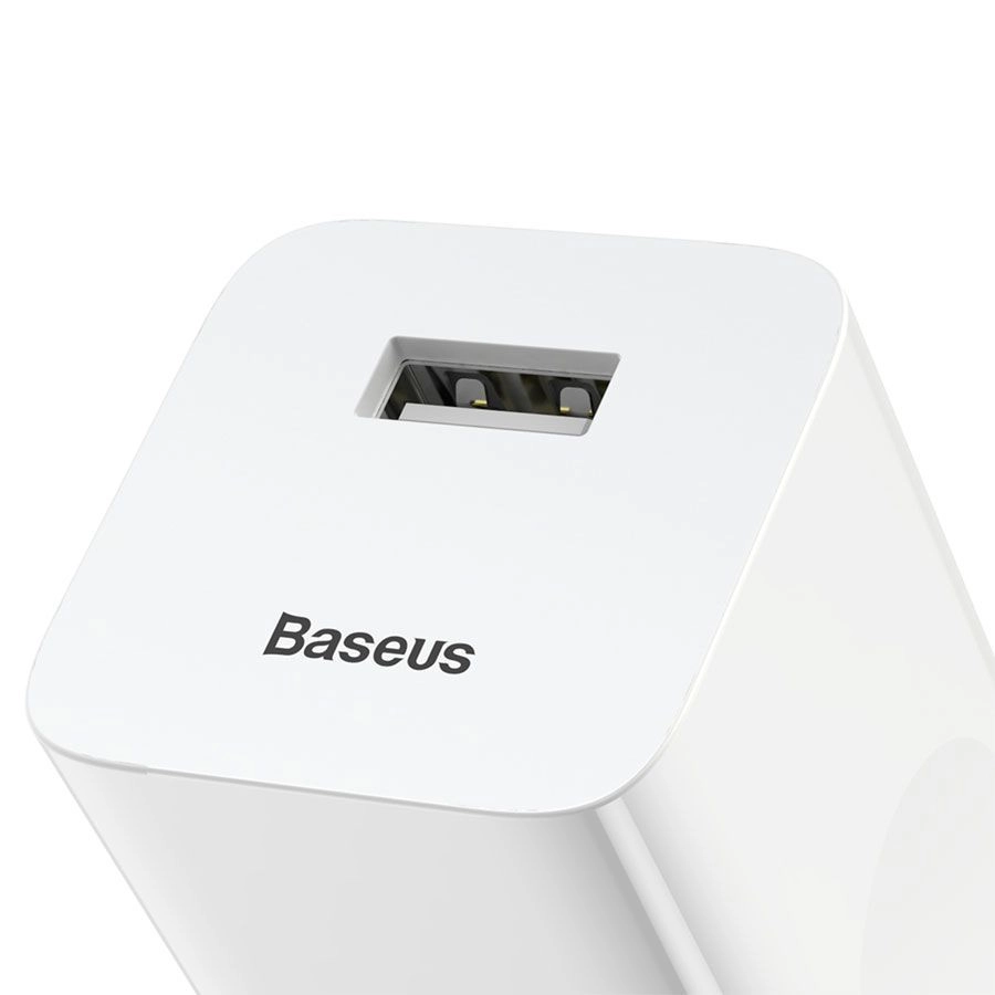Зарядное устройство BASEUS BX02 Quick Charger USB, 3A, 24W, белый - CCALL-BX02