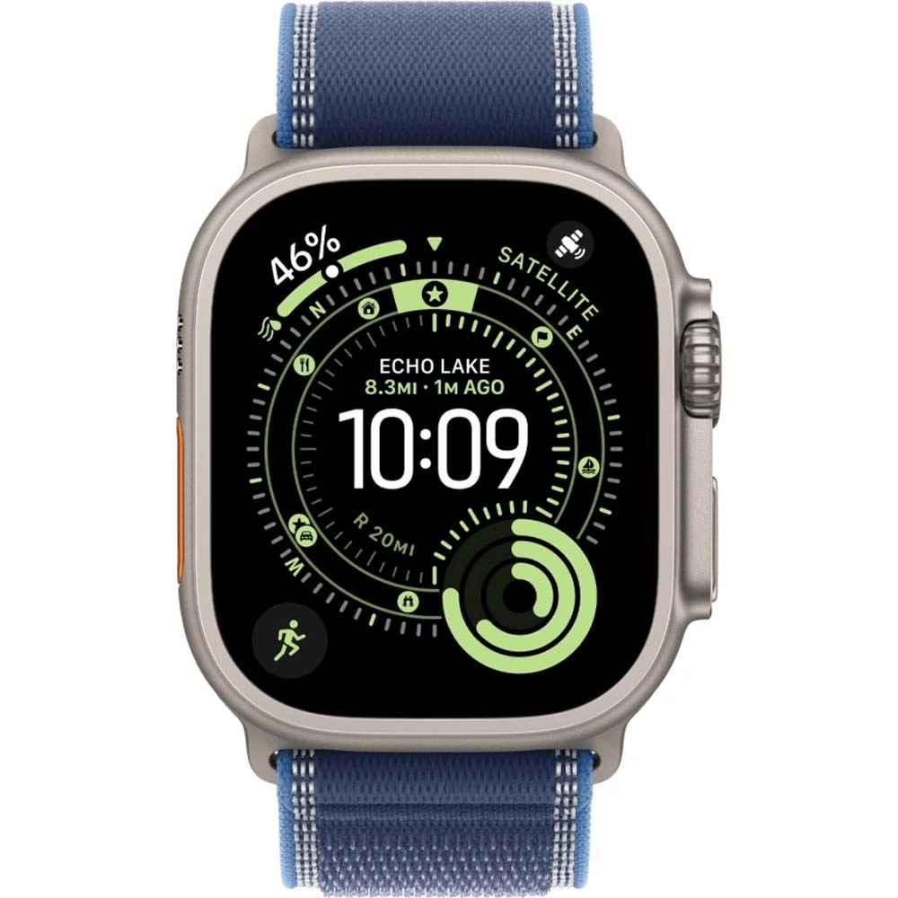 Смарт-часы Apple Watch Ultra 3 - 49 mm Natural Titanium case | ремешок Trail Loop | Blue/Bright Blue, S/M