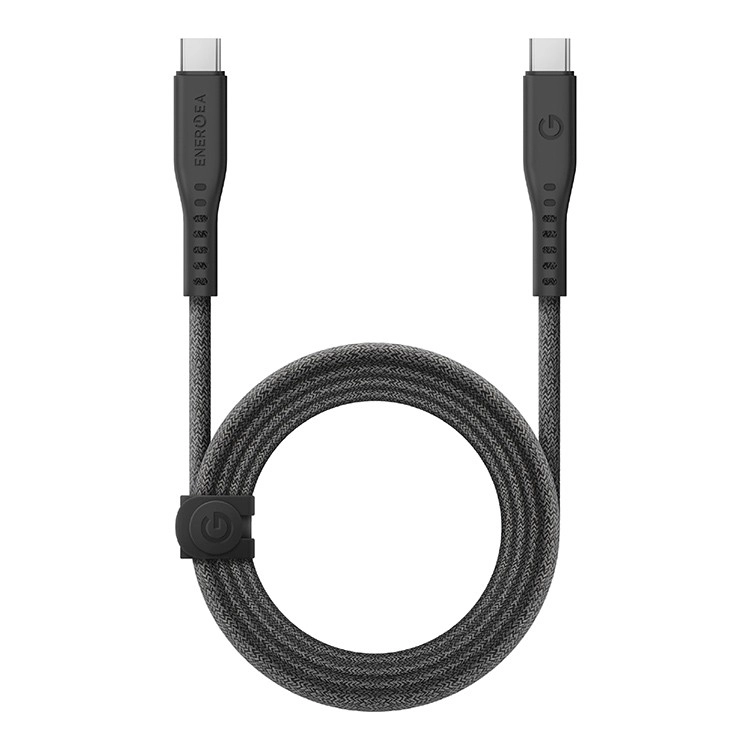 Кабель Energea FLOW USB-C to USB-C PD240W 5A Nanoweave Magnetic tie Black 3.0m