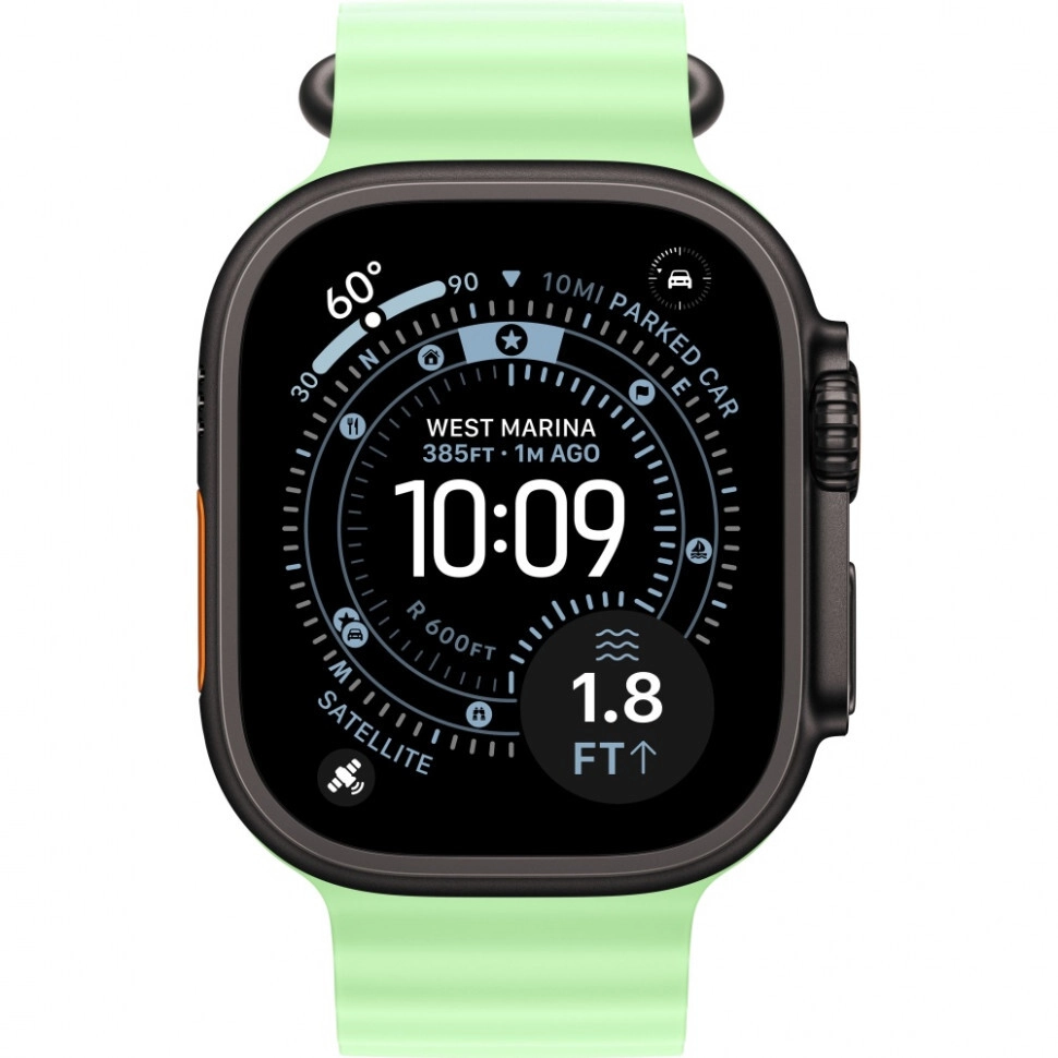 Смарт-часы Apple Watch Ultra 3 - 49 mm Natural Titanium case | ремешок Ocean band | Neon Green