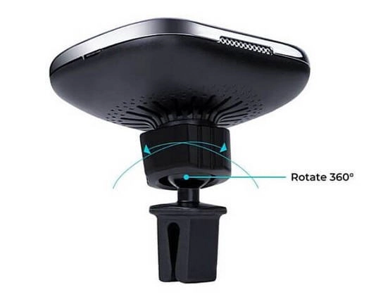 Держатель магнитный Pitaka New Magmount Qi (вентиляция) чёрная/black