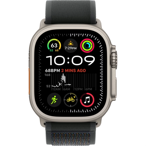 Смарт-часы Apple Watch Ultra 2 (2024) GPS + Cellular - 49 mm Natural Titanium case | ремешок Trail Loop | цвет Черный (M/L)