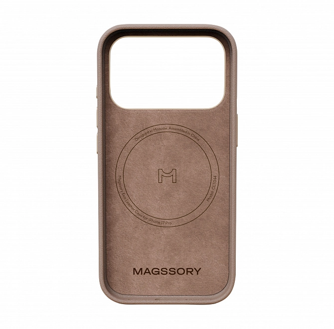 Чехол Magssory Eco-Leather Case для iPhone 17 Pro Max с MagSafe, Латте