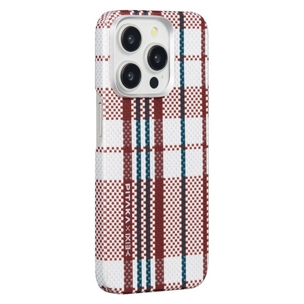 Чехол Pitaka MagEZ Case 4 для iPhone 15 Pro Max (Red/White/Blue Lines) (KI1502PRWB)
