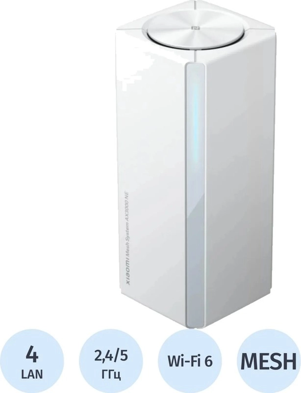 Mesh система Xiaomi Mesh System AX3000 NE, Wi-Fi 6 (802.11ax), 2976 Мбит/с, 1 Гбит/с (DVB4465GL)