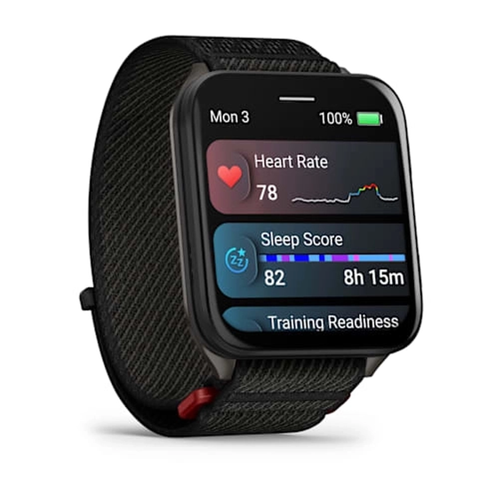 Смарт-часы Garmin Venu X1 - 51 mm, Черный с серой титановой крышкой, черный нейлоновый ремешок