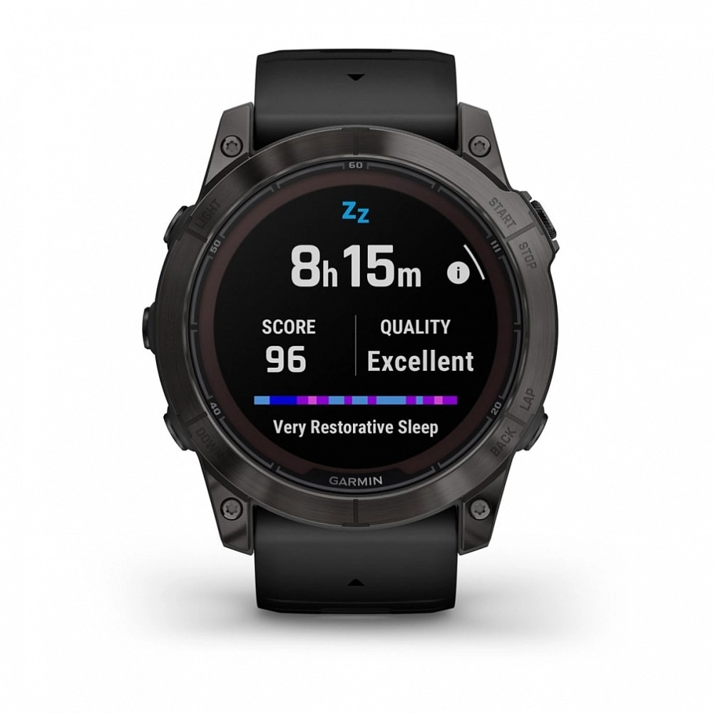 Смарт-часы Garmin Fenix 7X Pro Sapphire Solar Edition - 51 mm, Титановый, угольно-серый безель с DLC-покрытием, черный ремешок