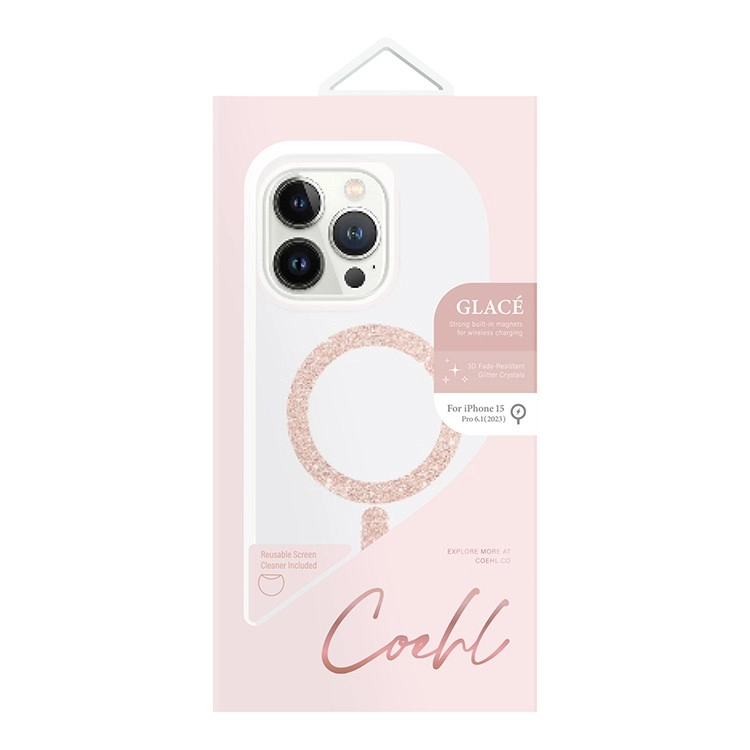 Чехол Uniq для iPhone 15 Pro COEHL Glace Rose Gold (MagSafe)