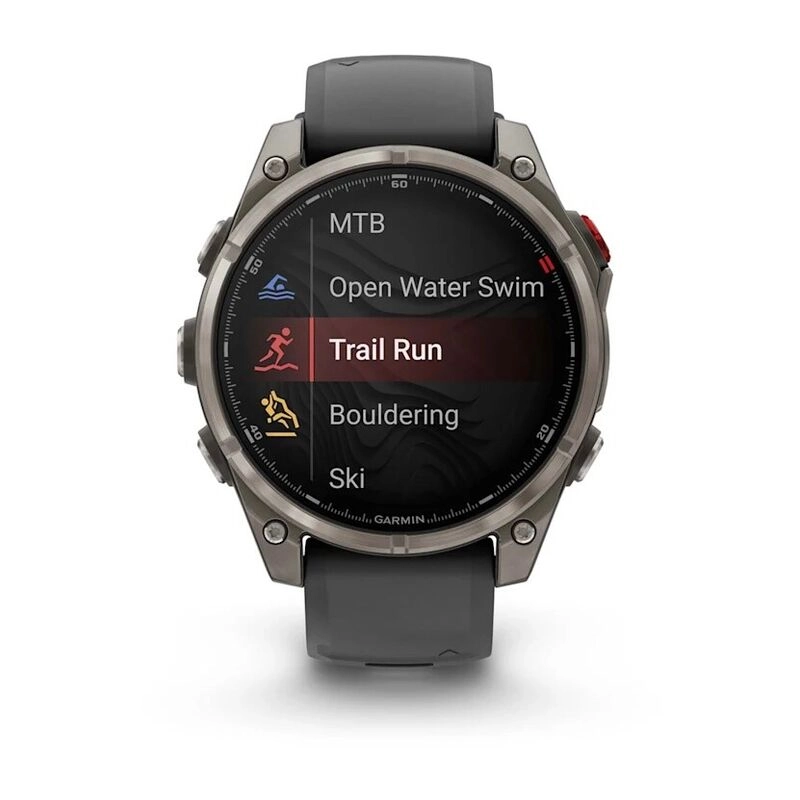 Смарт-часы Garmin Fenix 8 Pro Amoled Sapphire - 47 mm, Титановый | черный силиконовый ремешок