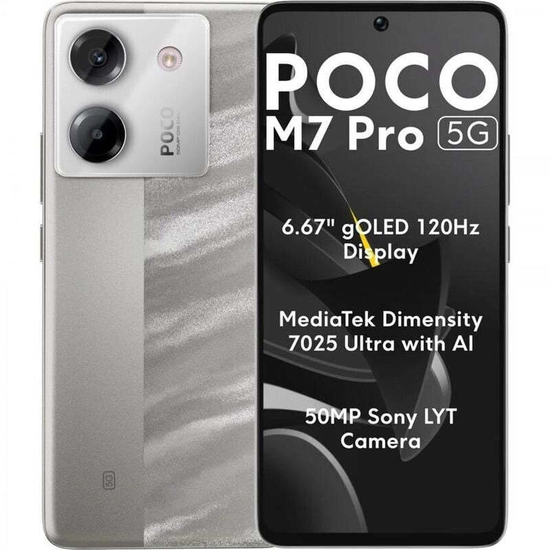 Смартфон Xiaomi Poco M7 Pro | 12/256 ГБ (Серебристый | Silver)