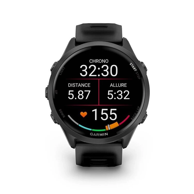 Смарт-часы Garmin Forerunner 570 - 47 mm, Сланцево-серый алюминий с черным ремешком