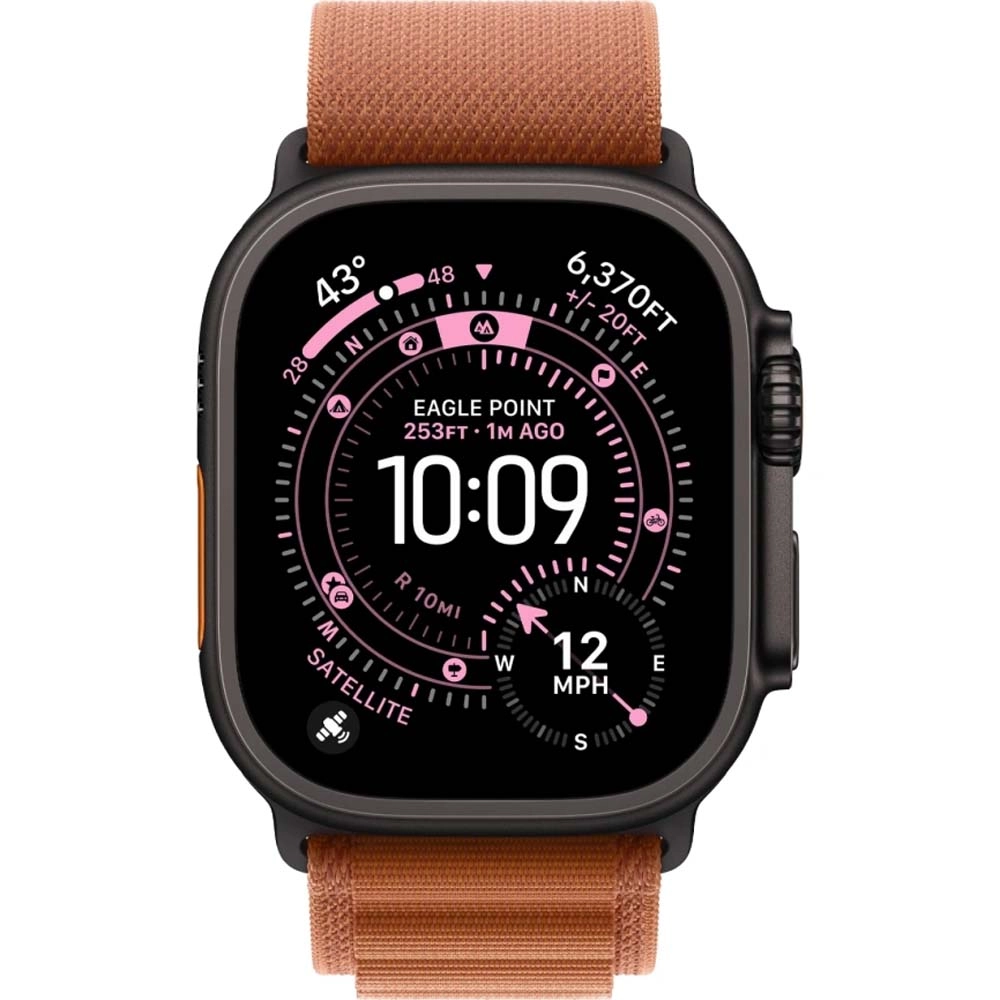 Смарт-часы Apple Watch Ultra 3 - 49 mm Black Titanium case | ремешок Alpine Loop | Terra Cotta, M