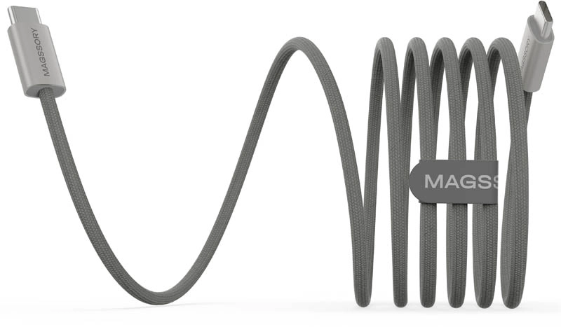 Кабель Magssory Line C 60W USB-C, 2,4 м Серый