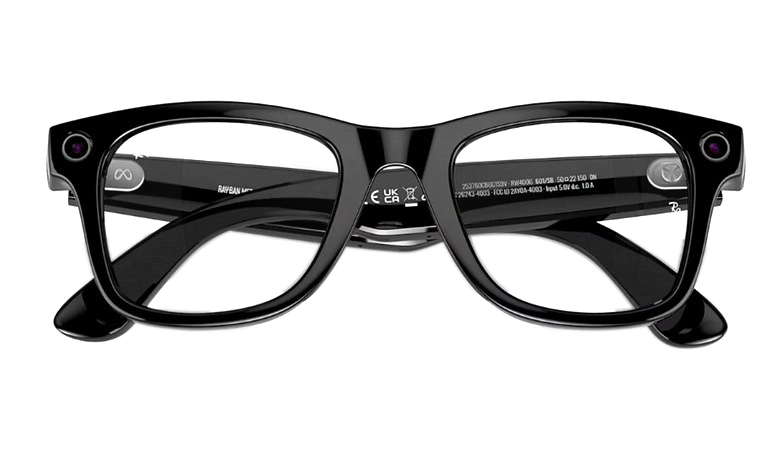 Смарт-очки Ray ban Wayfarer Shiny Black - Clear (RW4006) 601-SB,  L