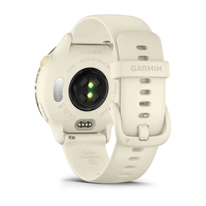 Смарт-часы Garmin Vivoactive 6 - 42 mm, Лунно-золотистый, силиконовый ремешок цвета слоновой кости