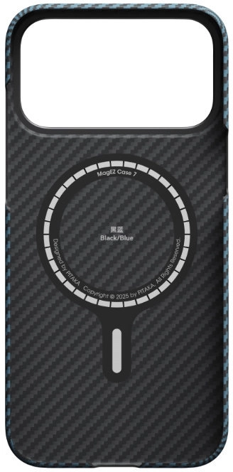 Чехол Pitaka Slim Case для iPhone 17 Pro, черный+синий