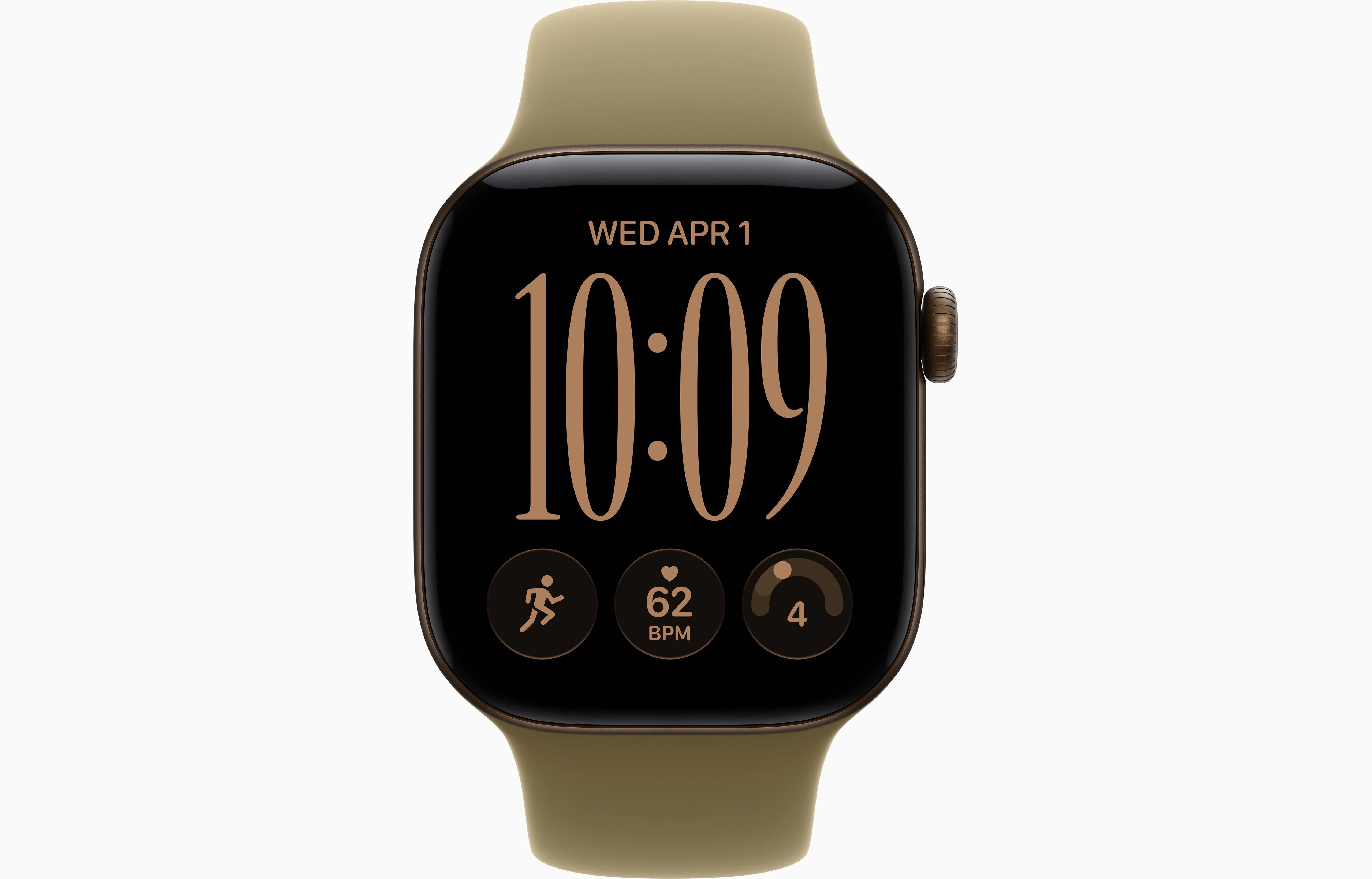 Смарт-часы Apple Watch Series 12, 42 мм, GPS, Aluminum Dark Bronze, Sport Band Olive, S/M