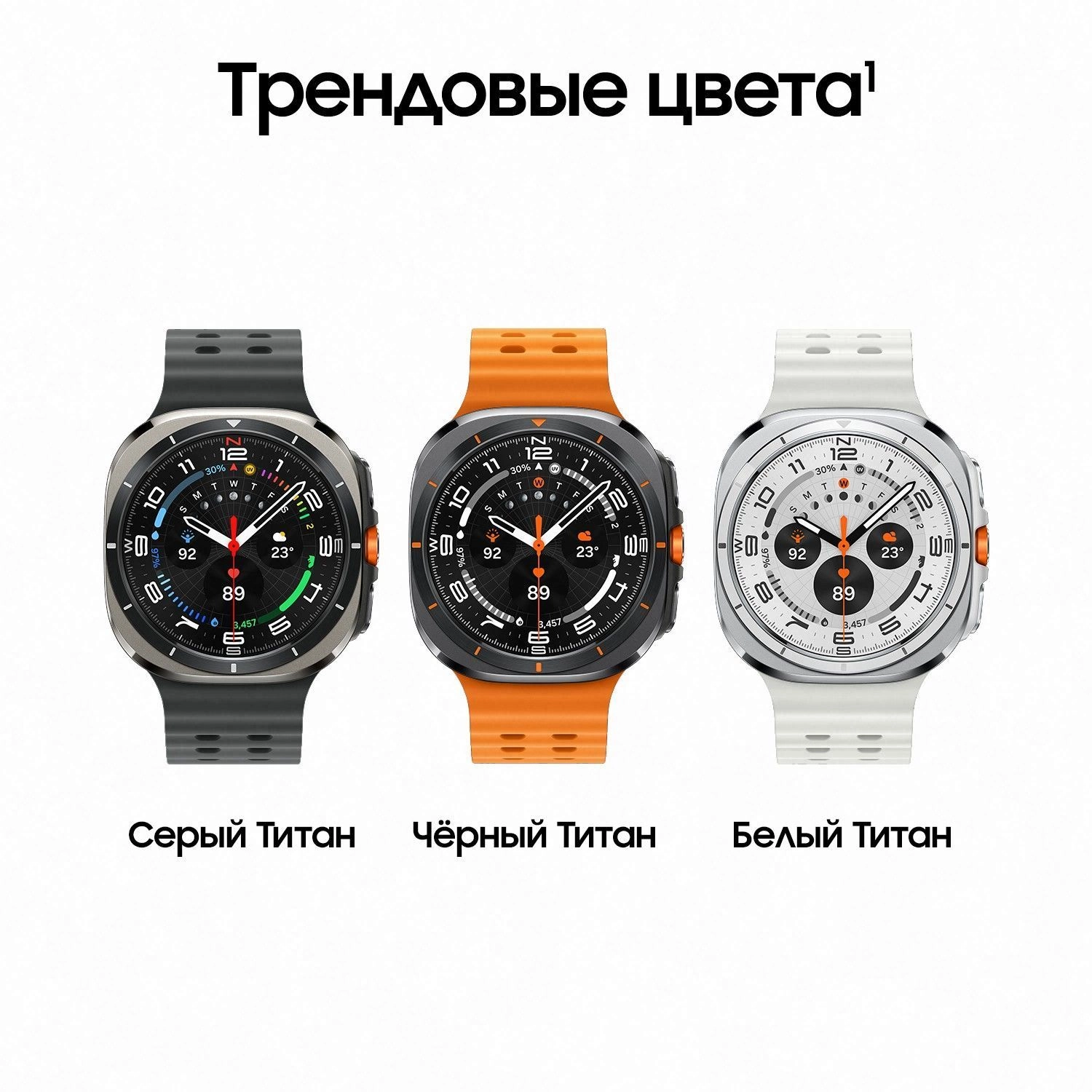 Смарт-часы Samsung Galaxy Watch Ultra (2024) - 47 mm (SM-L705) Titanium Gray (оранжевый ремешок)