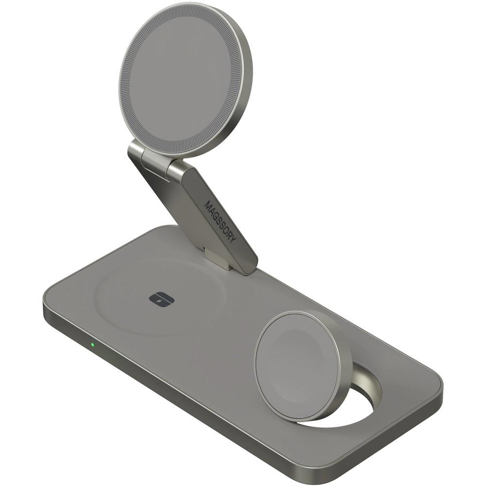 Беспроводное зарядное устройство Magssory Yoga для Apple 3-в-1 с Qi2