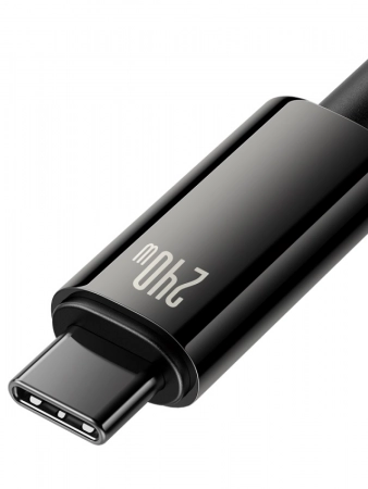 Кабель Baseus Tungsten Gold Fast Charging Data Cable Type-C to Type-C 240W 1м, Чёрный