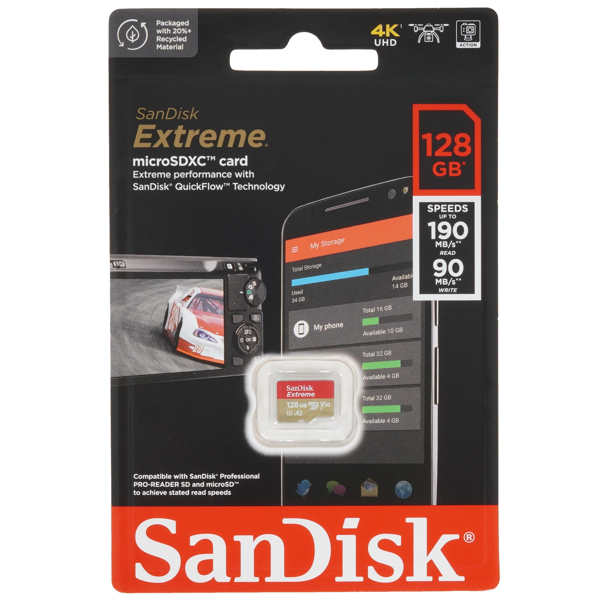 Карта памяти Sandisk Extreme 128 ГБ