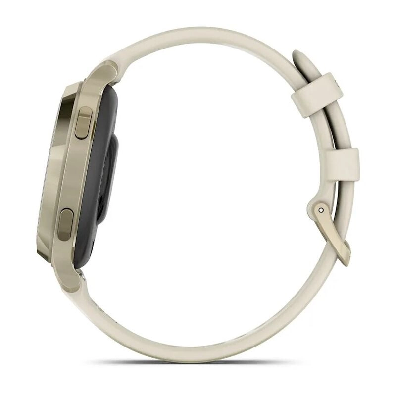 Смарт-часы Garmin Lily 2 Active - 38 mm, Золотисто-лунный безель, бежевый силиконовый ремешок