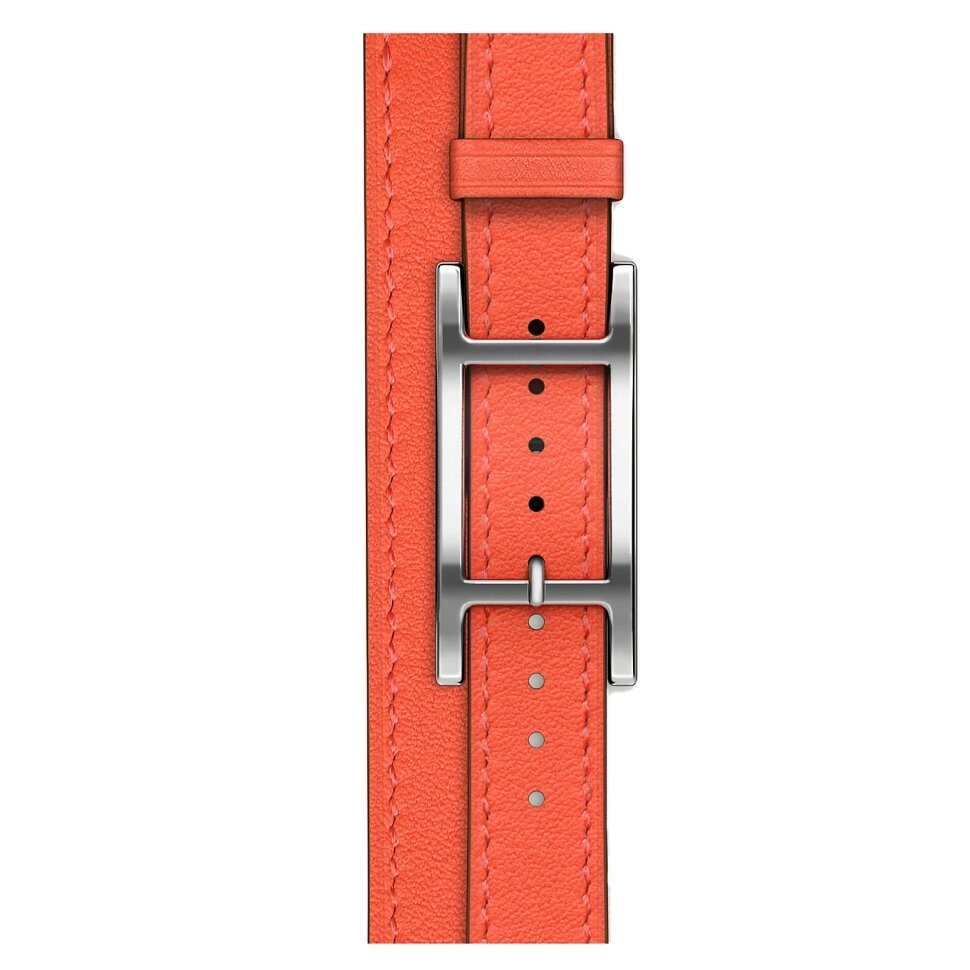 Смарт-часы Apple Watch S10 Hermes - 42 mm браслет Double Tour Hapi Attelage (Orange | оранжевый)