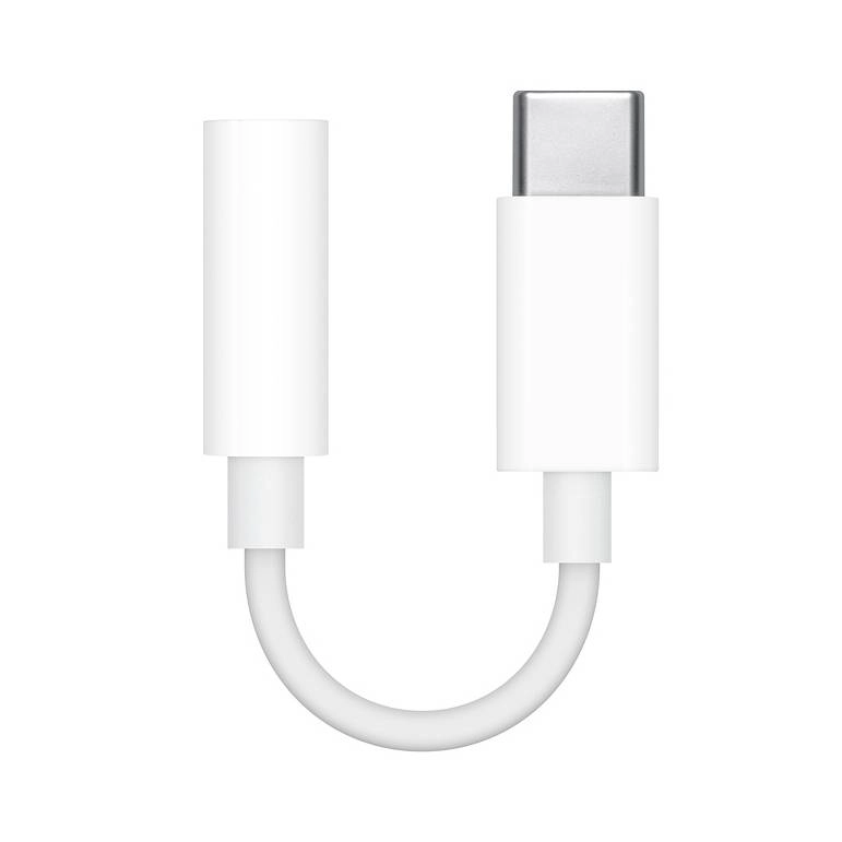 Переходник Apple MU7E2ZM/A, USB Type-C (m) - Jack 3.5 (f), белый