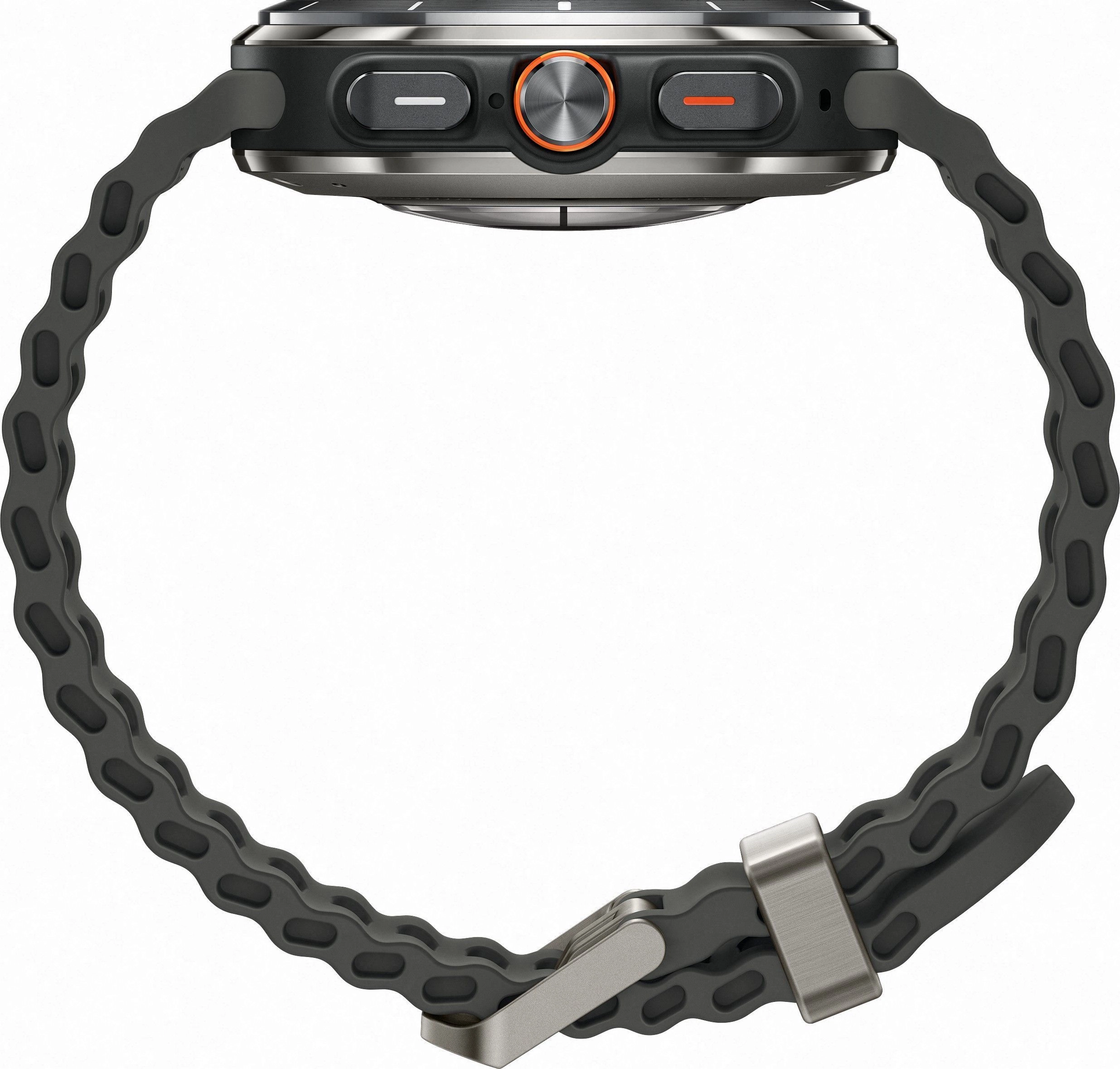 Смарт-часы Samsung Galaxy Watch Ultra (2024) - 47 mm (SM-L705) Titanium Silver (черный ремешок)