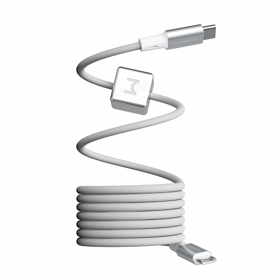 Магнитный кабель с утяжелителем Magssory Dice C, 2,4м White