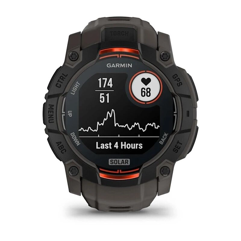 Смарт-часы Garmin Instinct 3 - 50 mm, Solar, Черный, угольно-черный ремешок