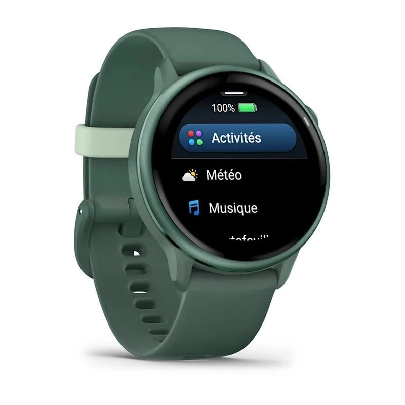 Смарт-часы Garmin Vivoactive 6 - 42 mm, Яшмовый, зеленый силиконовый ремешок