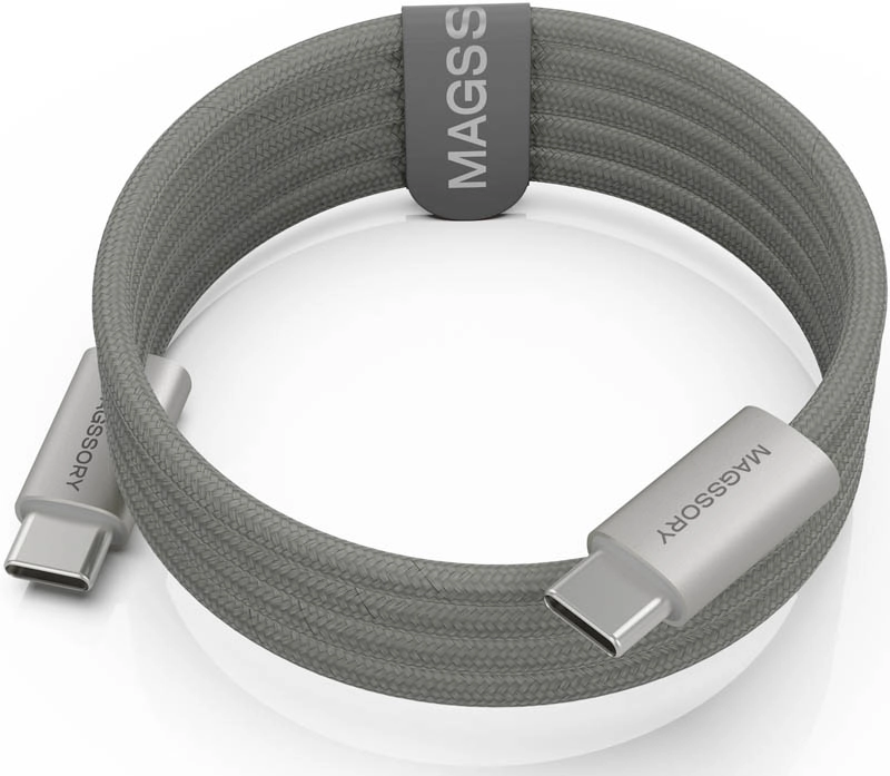 Кабель Magssory Line C 60W USB-C, 2,4 м Серый