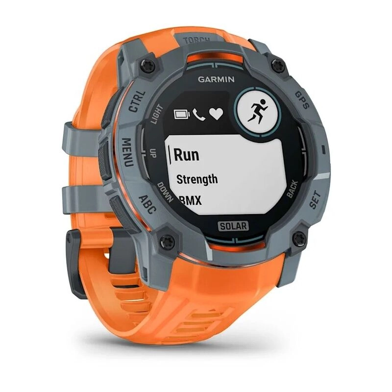 Смарт-часы Garmin Instinct 3 - 50 mm, Solar, Серый, оранжевый ремешок